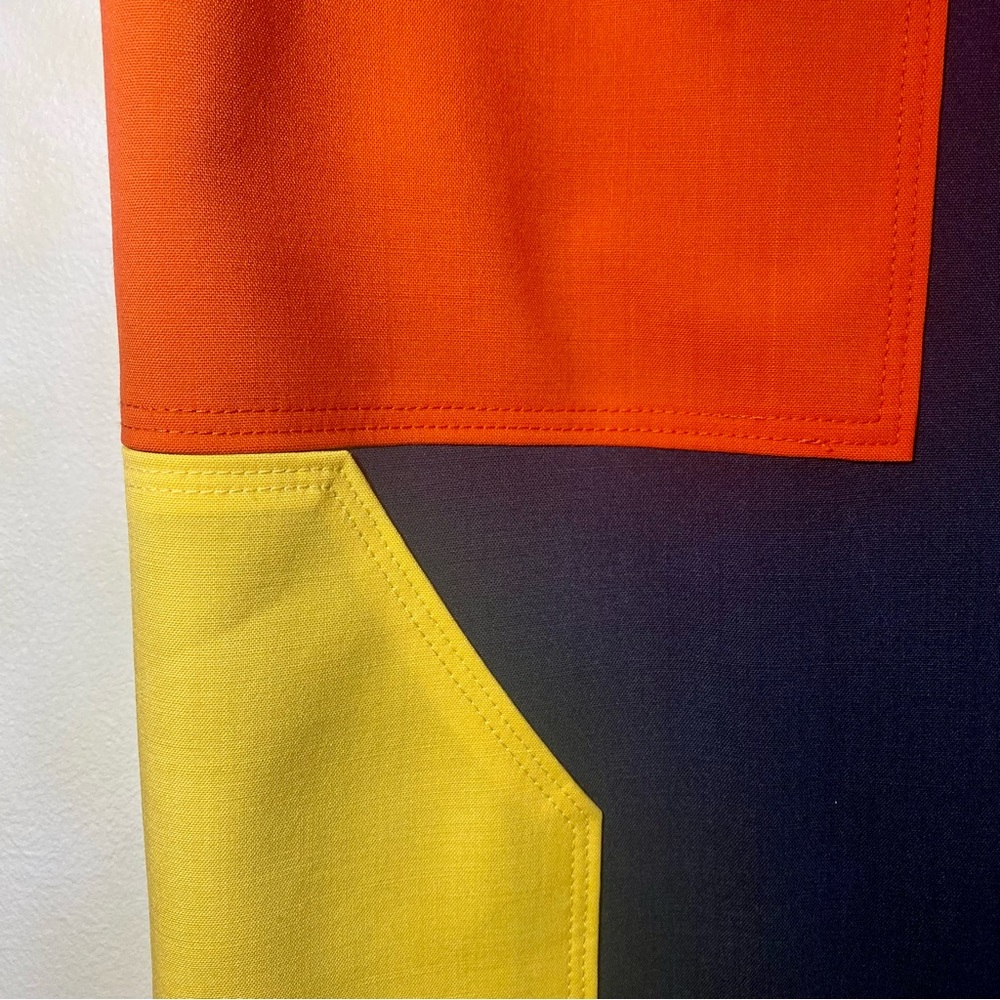 Tevrow + Chase Colorblock Navy Retro Sheath Wool … - image 8